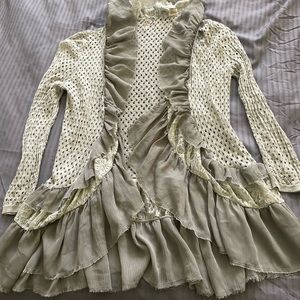 BY BKE Clothing Mesh Cardigan